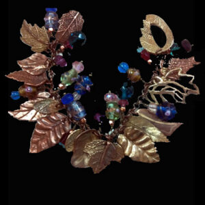 Leaf Charm Bracelet with Leaf Toggle Clasp