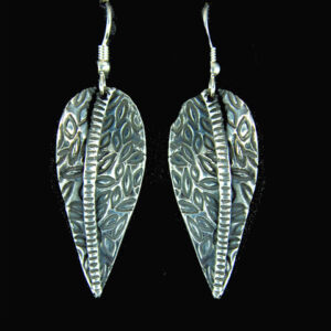 Shield Earrings in Sterling Silver