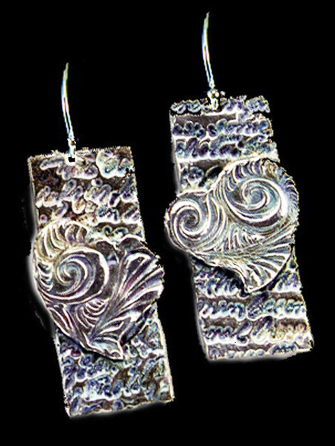 Sterling Silver Swirl Heart Earrings