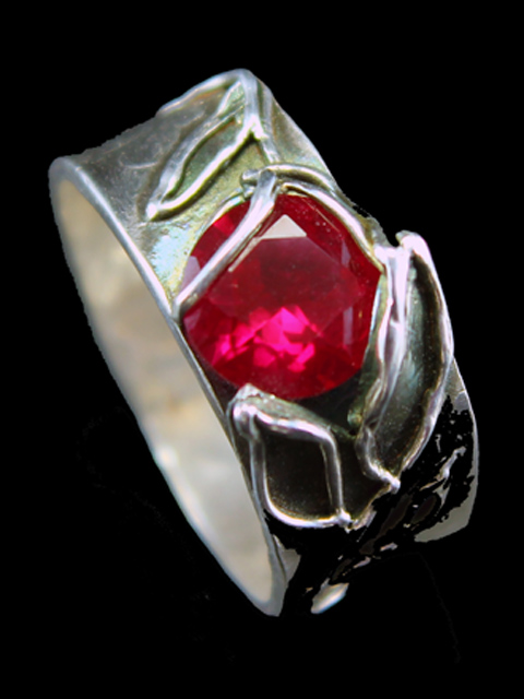Ruby Ring, Lab Created